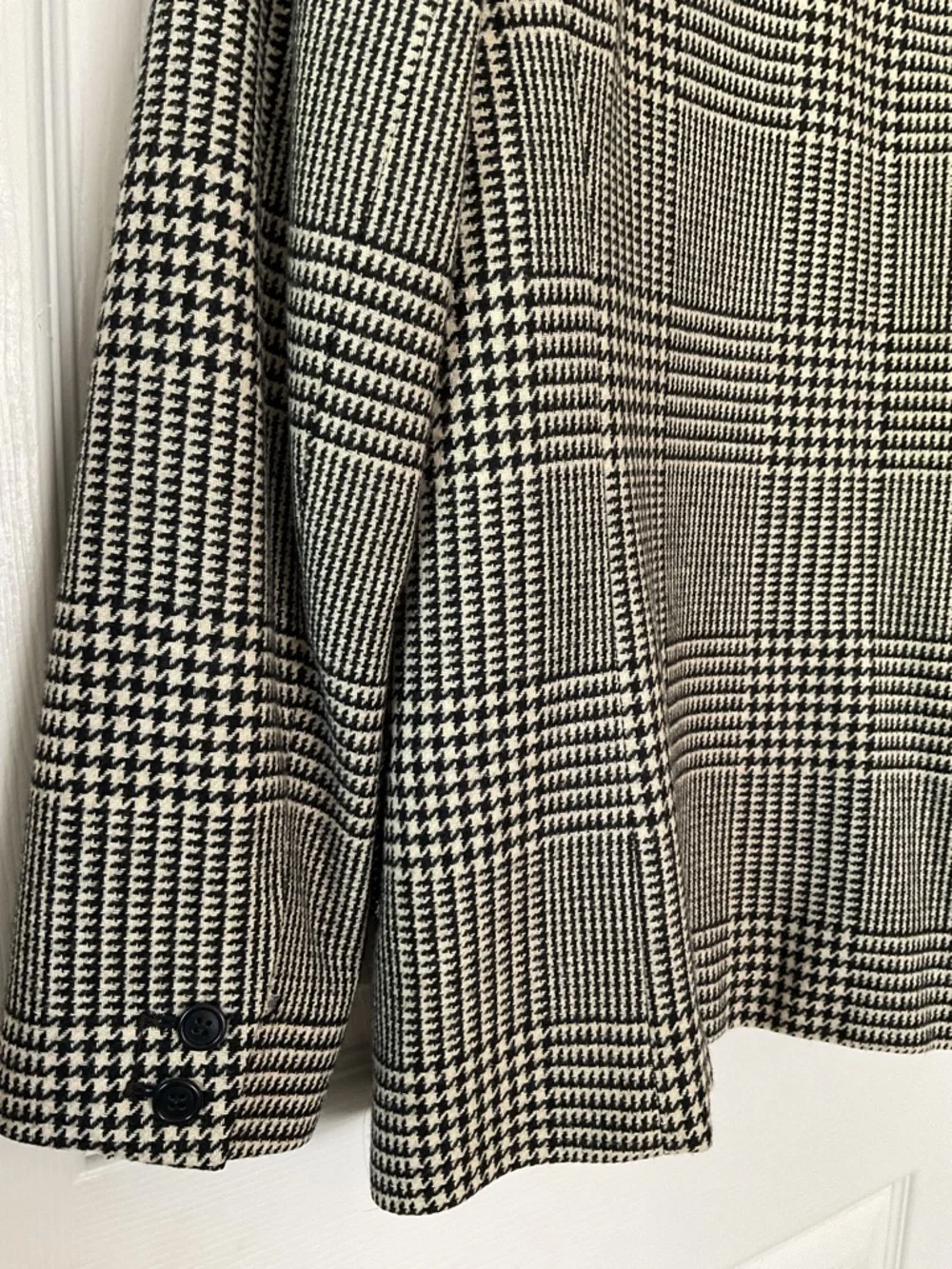 Liz Claiborne Houndstooth Blazer Women Size 4 Wool Blend Classic Jacket
